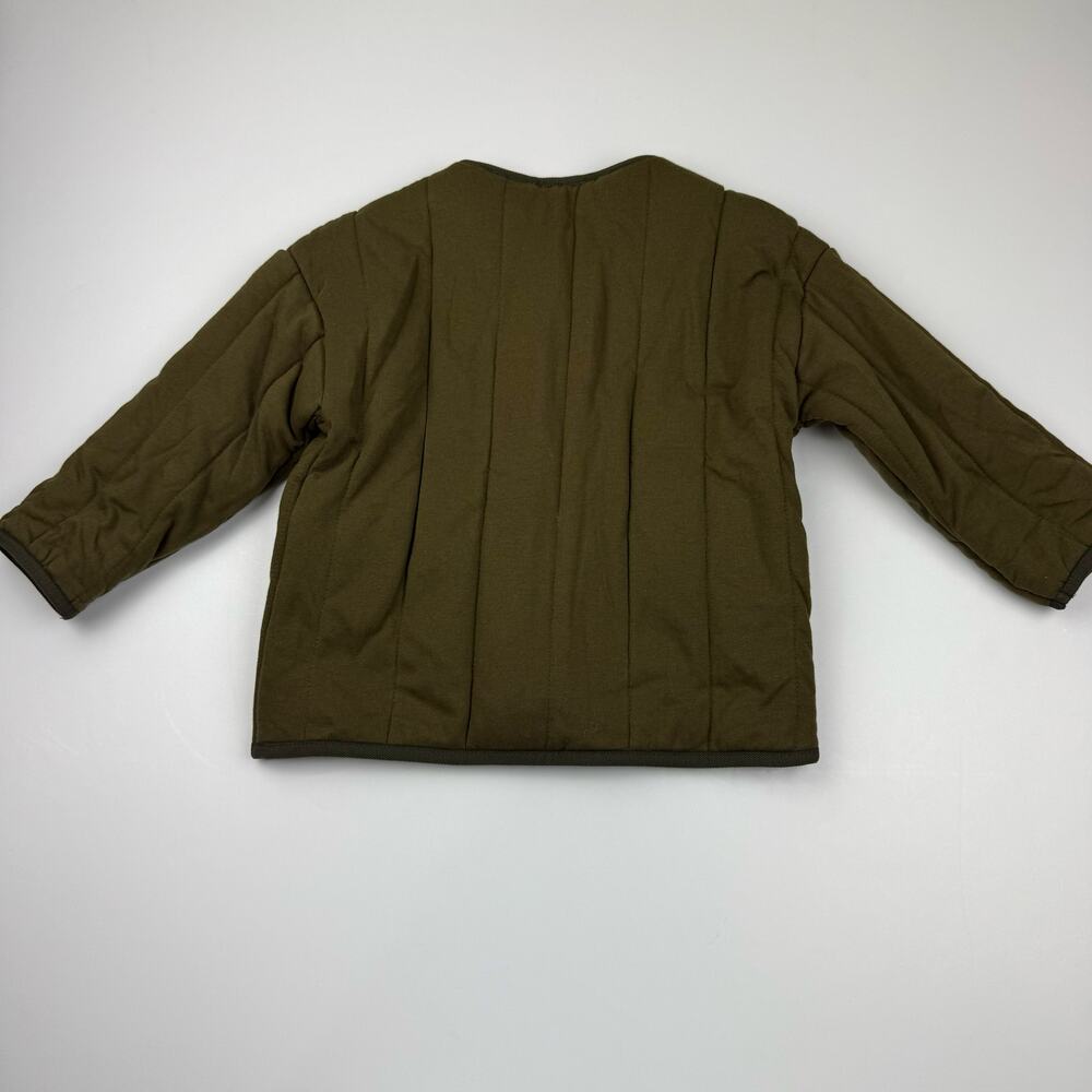 Zara Olive Green Quilted Jacket - Picture 4 of 5